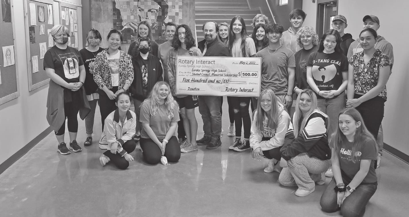 Interact Club presents checks Eureka Springs TimesEcho