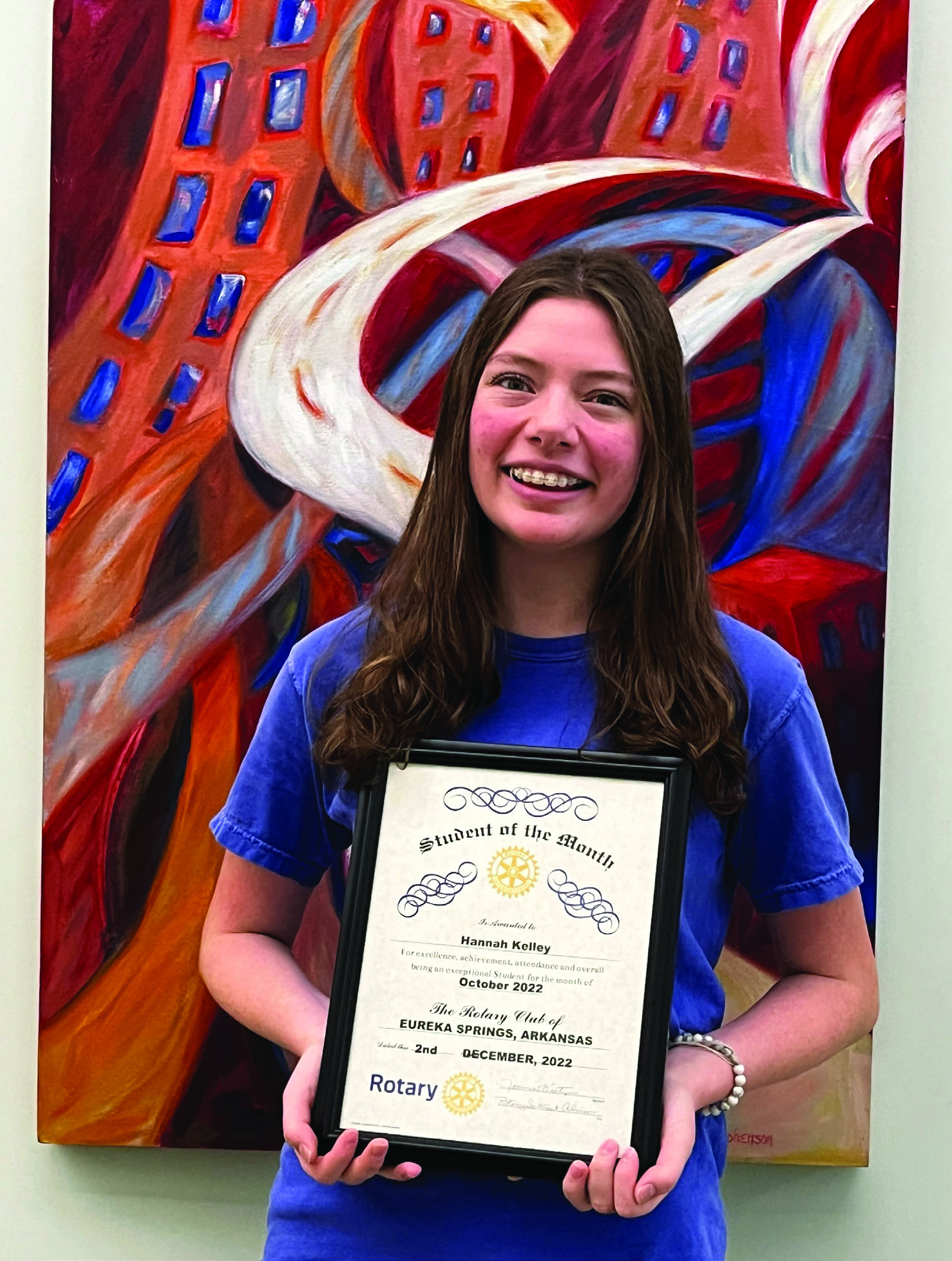 Student of the Month - Eureka Spring Times-Echo