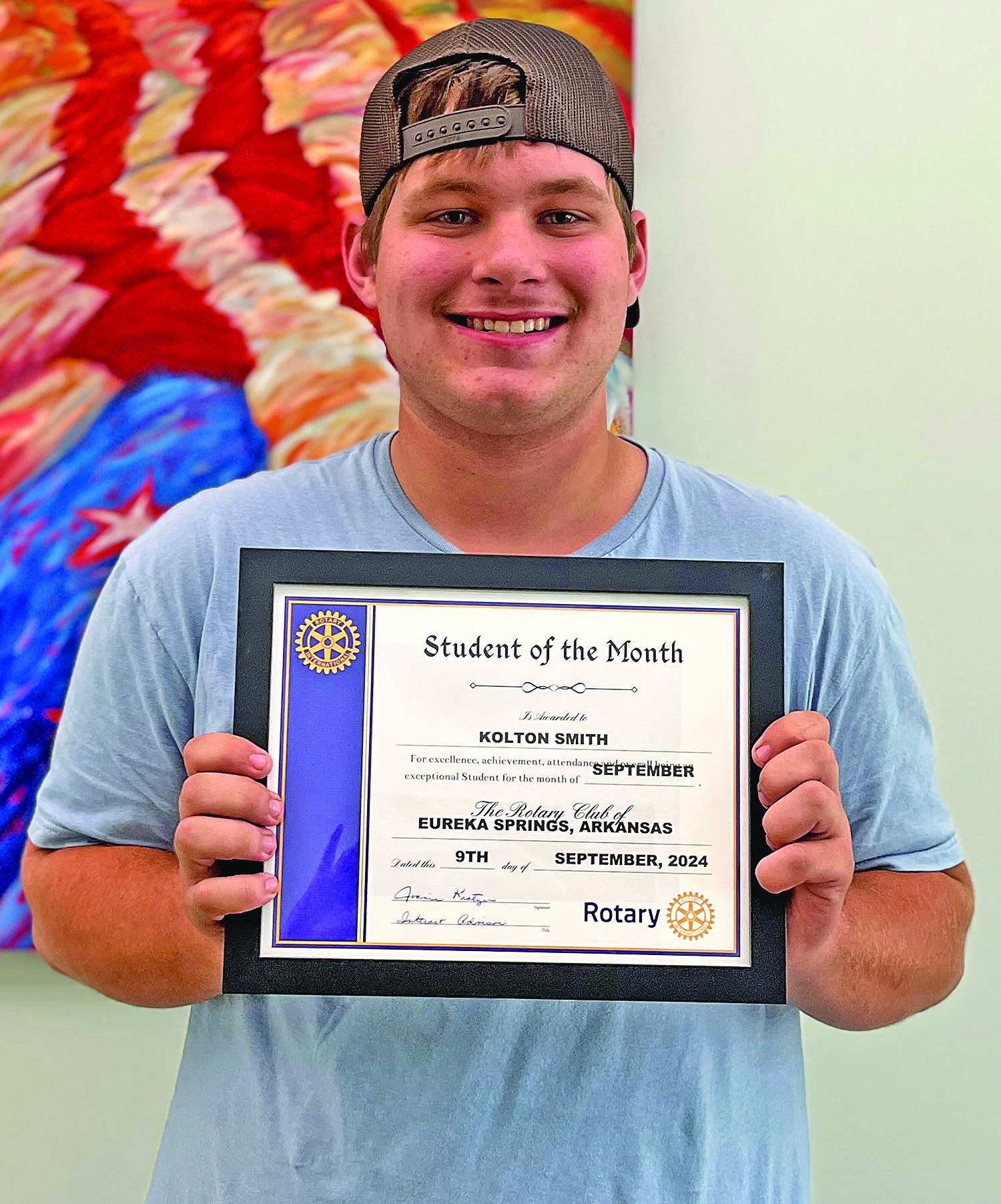 Student of the Month: Kolton Smith - Eureka Spring Times-Echo